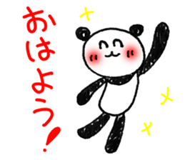 Hand-painted panda 2 sticker #11346179