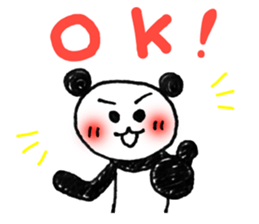 Hand-painted panda 2 sticker #11346191