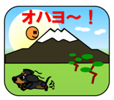 Wonderful Miniature Dachshund, RIKU sticker #11346216