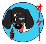 Wonderful Miniature Dachshund, RIKU sticker #11346218