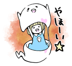 uiko with ghosts 2. sticker #11346307