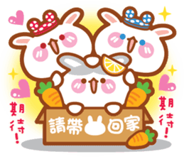 Cherry Mommy 's Rabbits-Chin Chin sticker #11346616