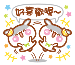 Cherry Mommy 's Rabbits-Chin Chin sticker #11346644