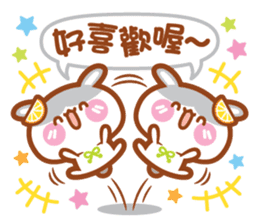 Cherry Mommy 's Rabbits-Chin Chin sticker #11346644