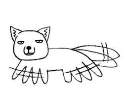 cute tibetan sand fox sticker #11347263