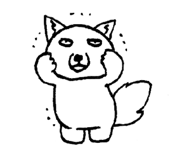 cute tibetan sand fox sticker #11347282