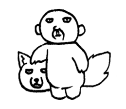 cute tibetan sand fox sticker #11347283