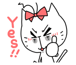 Women force 0% of the cat sticker #11347330