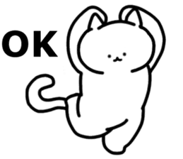Charming White Cat sticker #11351589