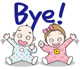 Lovely little couple by p_p sticker #11352015