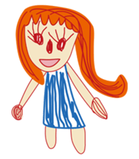 5-year-old girl illustrations sticker #11352016