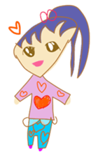 5-year-old girl illustrations sticker #11352026