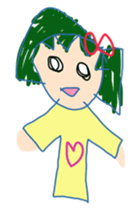 5-year-old girl illustrations sticker #11352027