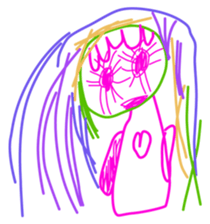 5-year-old girl illustrations sticker #11352045