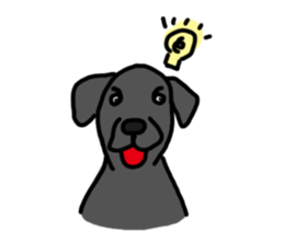 Black Labrador Retriever Daily life sticker #11352623