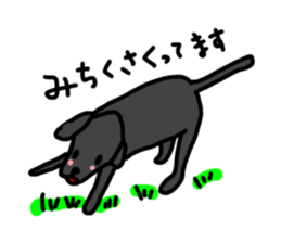 Black Labrador Retriever Daily life sticker #11352651