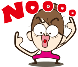 Hilarious girl sticker #11352740