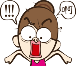 Hilarious girl sticker #11352757