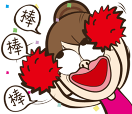 Hilarious girl sticker #11352761