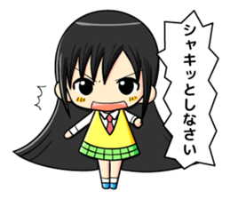 long black hair and daily life sticker #11355269