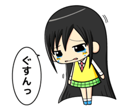 long black hair and daily life sticker #11355283