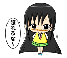 long black hair and daily life sticker #11355291