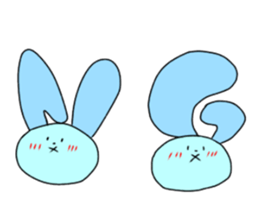 rabbit and rabbit and rabbit sticker #11355422