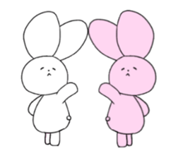 rabbit and rabbit and rabbit sticker #11355452