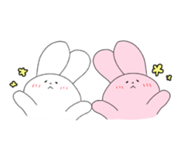 rabbit and rabbit and rabbit sticker #11355453