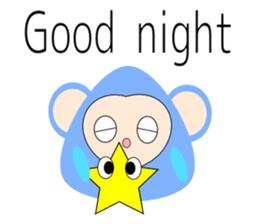 Triangle monkey with friends (English) sticker #11355619