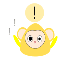 Triangle monkey with friends (English) sticker #11355623