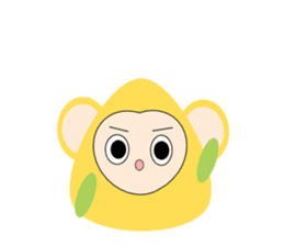 Triangle monkey with friends (English) sticker #11355652