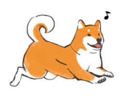 a dog called Japanese Shiba Inu sticker #11356149