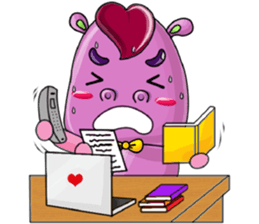 Red Heart Cartoon Lover sticker #11356344