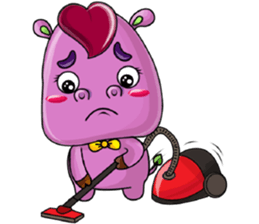 Red Heart Cartoon Lover sticker #11356348