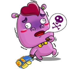 Red Heart Cartoon Lover sticker #11356350