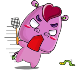 Red Heart Cartoon Lover sticker #11356351