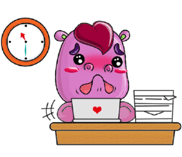 Red Heart Cartoon Lover sticker #11356357