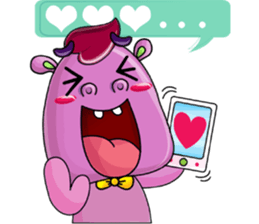 Red Heart Cartoon Lover sticker #11356358