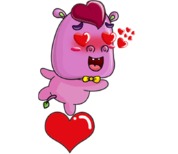 Red Heart Cartoon Lover sticker #11356362