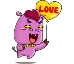 Red Heart Cartoon Lover sticker #11356364