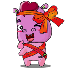 Red Heart Cartoon Lover sticker #11356367