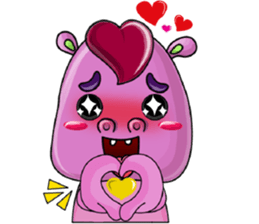 Red Heart Cartoon Lover sticker #11356369