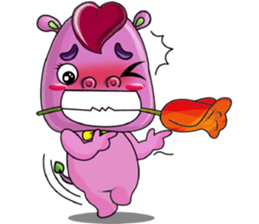 Red Heart Cartoon Lover sticker #11356371