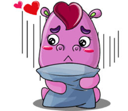 Red Heart Cartoon Lover sticker #11356372