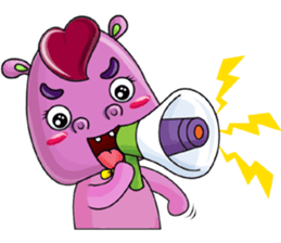 Red Heart Cartoon Lover sticker #11356375