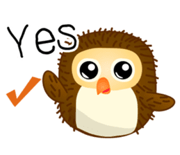 Yui cute Owl sticker #11356421