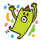 Handwritten Colorful Bear sticker #11356865