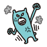 Handwritten Colorful Bear sticker #11356868