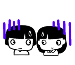 Pretty three kids. sticker #11357010